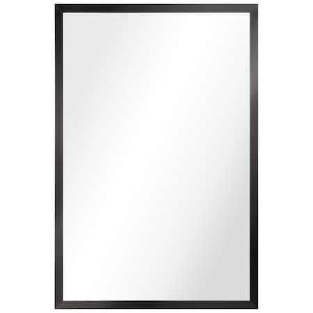 Solid Storage Supplies Contempo Brushed Black Stainless Steel rectangular Wall Mirror SO2966244